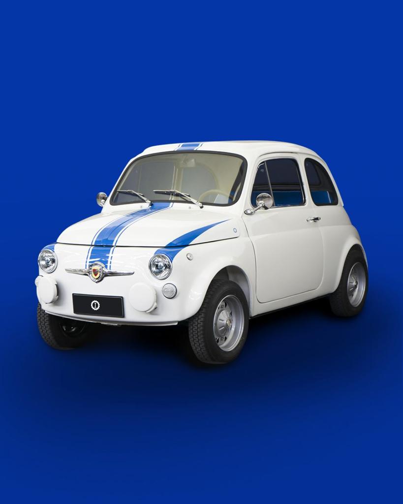 Fiat 500 Hertz blu